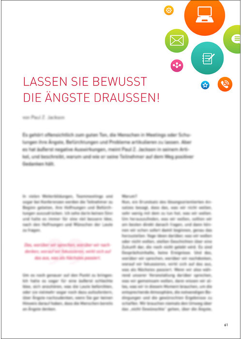 Lassen Sie bewusst die Ängste draussen!