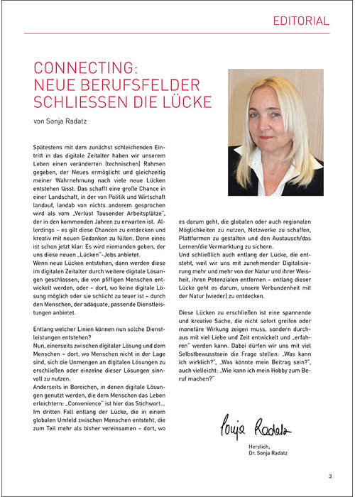 Сonnecting: neue Berufsfelder schliessen die Lücke