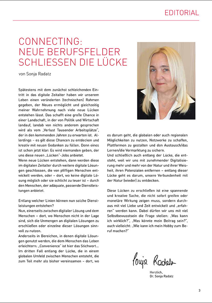 Сonnecting: neue Berufsfelder schliessen die Lücke