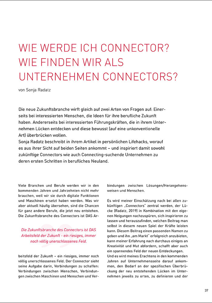 Wie werde ich Connector? Wie finden wir als Unternehmen Connectors?