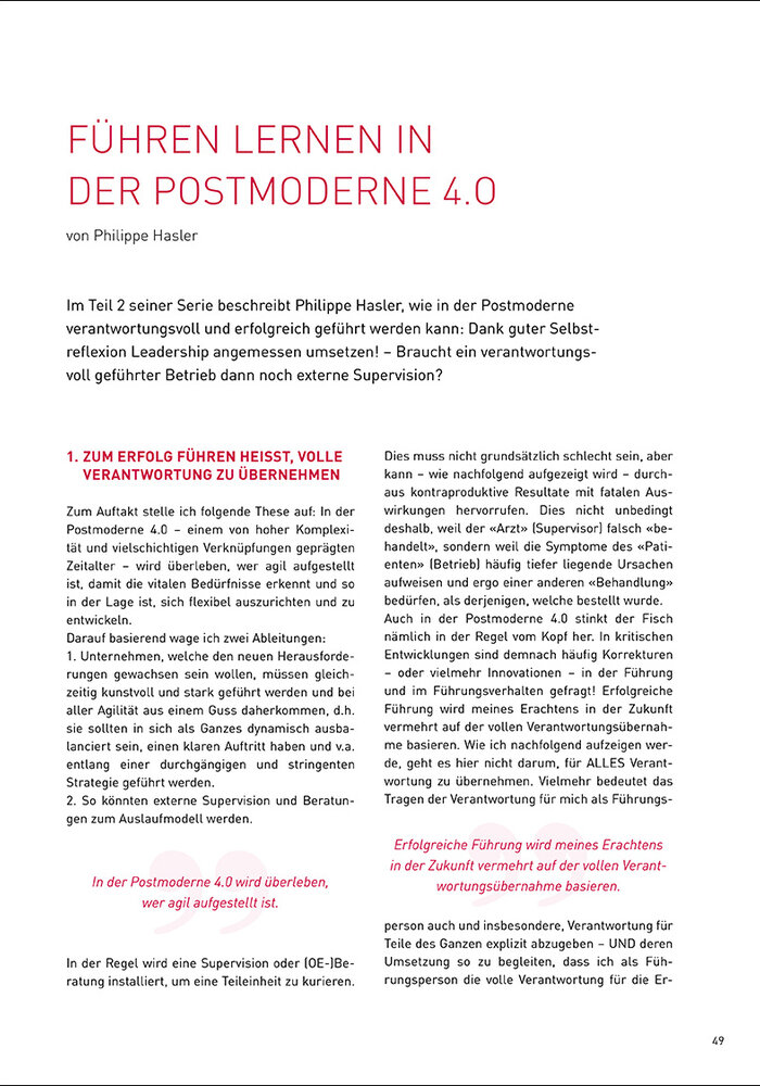 Führen in der Postmoderne lernen 4.0 – Teil 2
