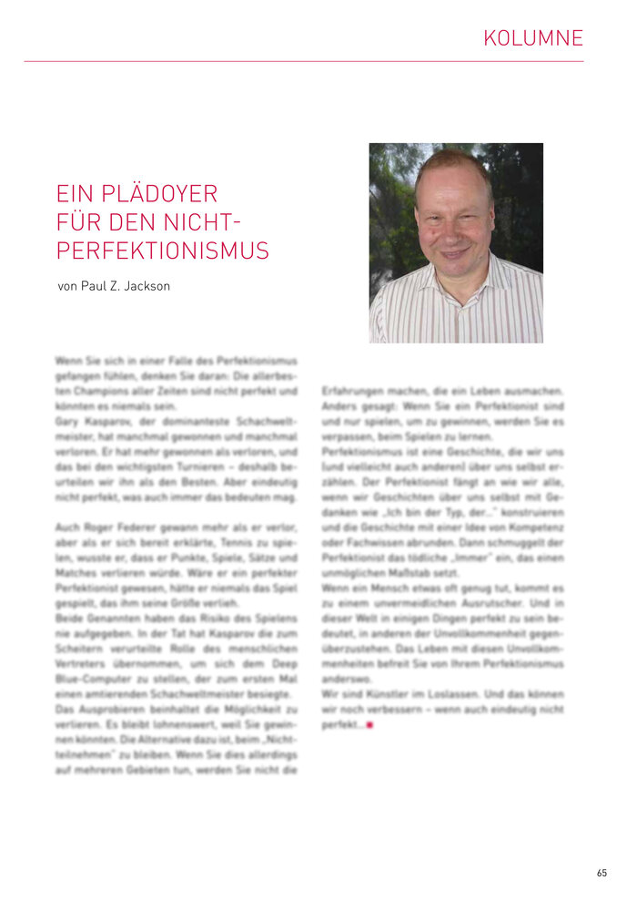 Ein Plädoyer für den Nicht-Perfektionismus