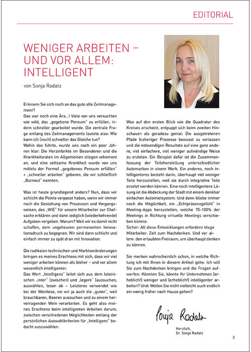 Weniger arbeiten – und vor allem: intelligent