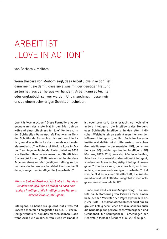 Arbeit ist „Love in Action“