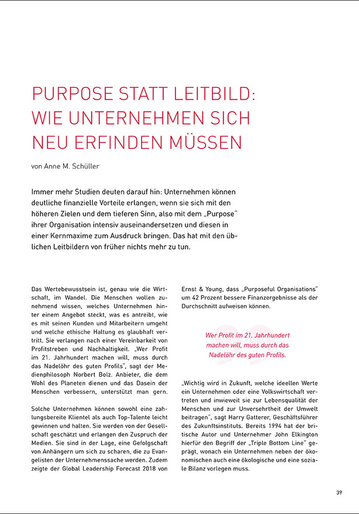 Purpose statt Leitbild: Wie Unternehmen sich neu erfinden müssen