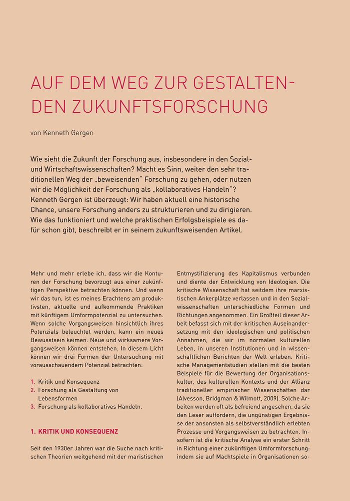 Auf dem Weg zur gestaltenden Zukunftsforschung