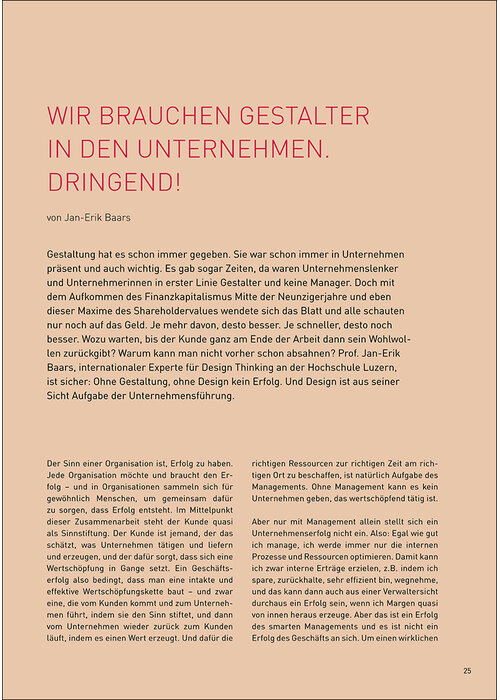 Wir brauchen Gestalter in den Unternehmen. Dringend!