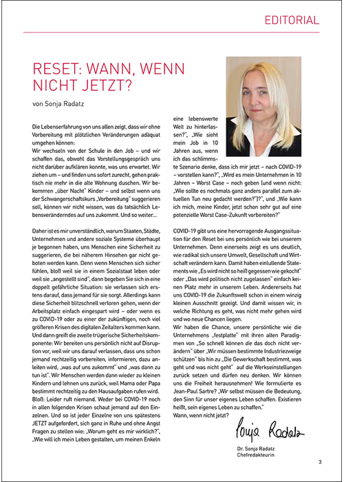 Reset: wann, wenn nicht jetzt?