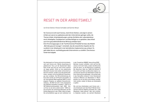 Reset in der Arbeitswelt