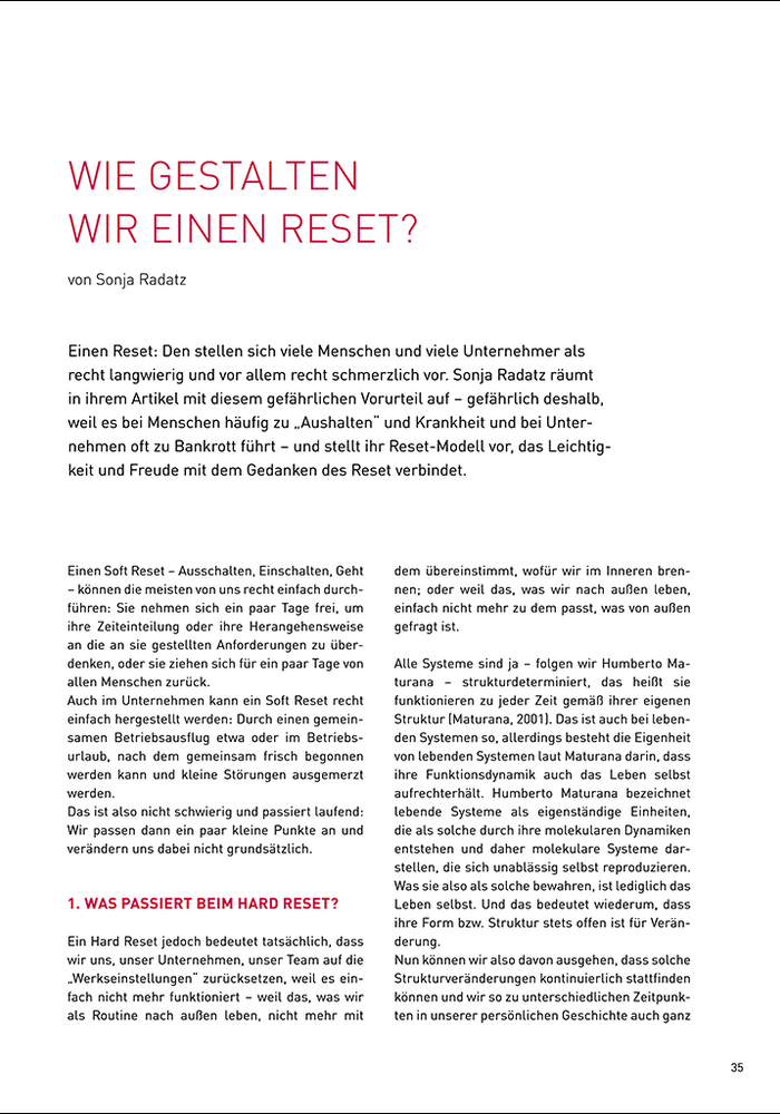 Wie gestalten wir einen Reset?