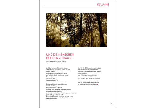 Und die Menschen blieben zu Hause