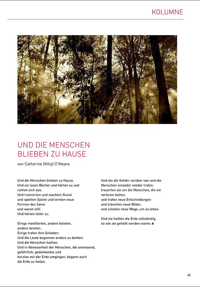 Und die Menschen blieben zu Hause