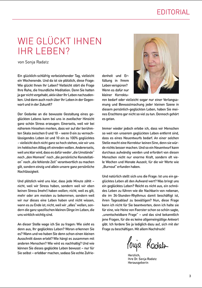 Wie glückt Ihnen Ihr Leben?