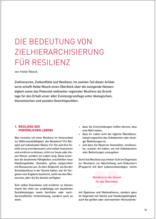 Die Bedeutung von Zielhierarchisierung für Resilienz