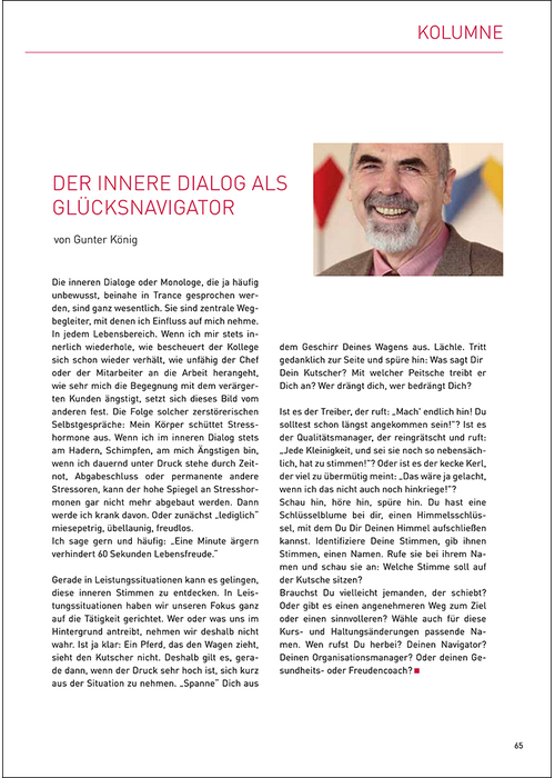 Der innere Dialog als Glücksnavigator