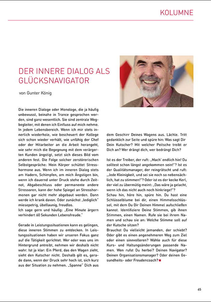 Der innere Dialog als Glücksnavigator