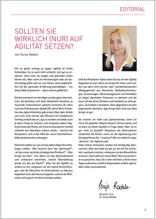 Sollten Sie wirklich (nur) auf Agilität setzen?