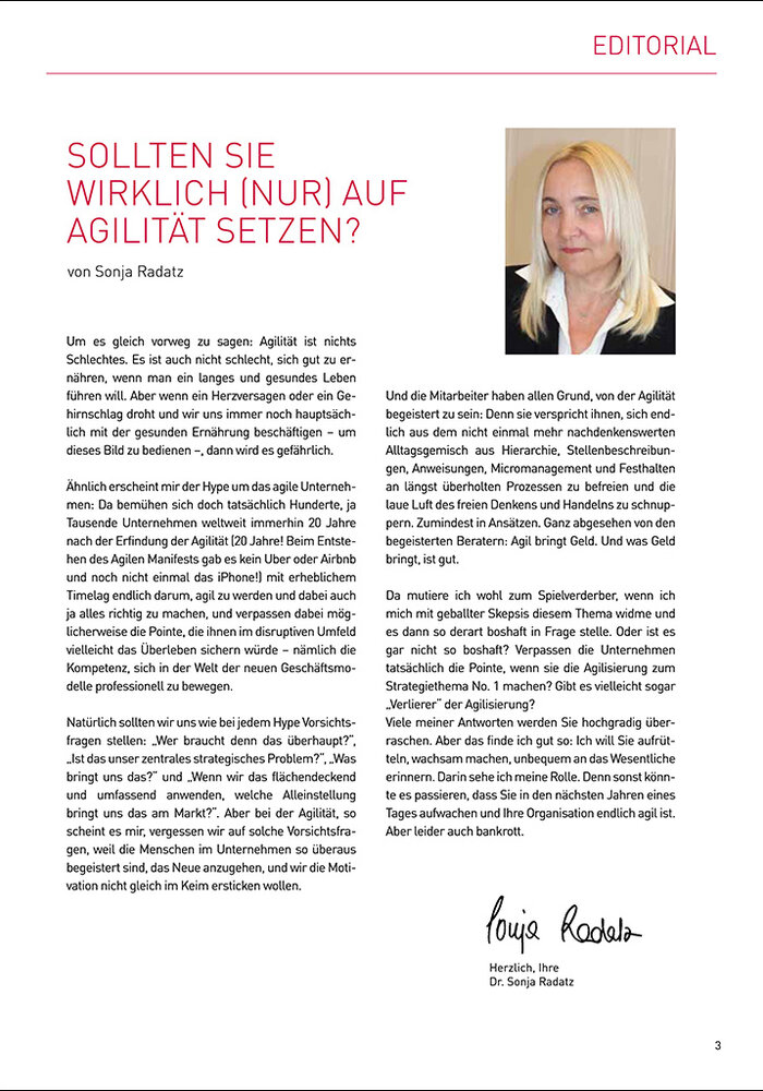 Sollten Sie wirklich (nur) auf Agilität setzen?