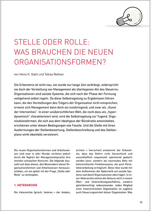 Stelle oder Rolle: was brauchen die neuen Organisationsformen?