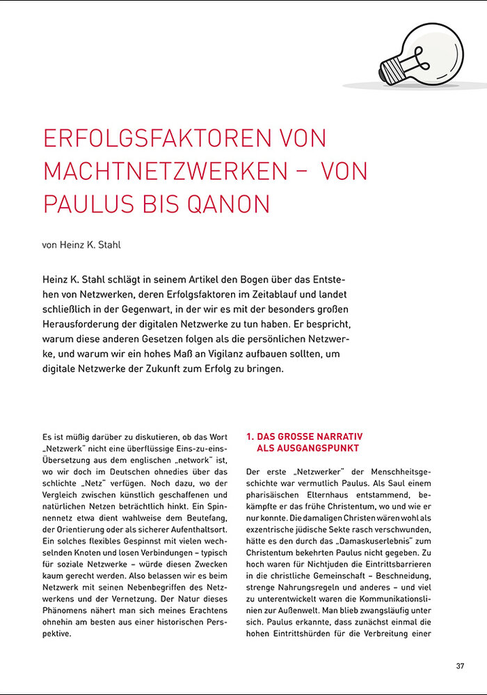 Erfolgsfaktoren von Machtnetzwerken – von Paulus bis Qanon