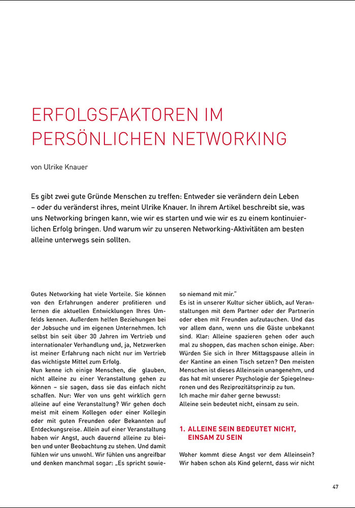 Erfolgsfaktoren im persönlichen Networking