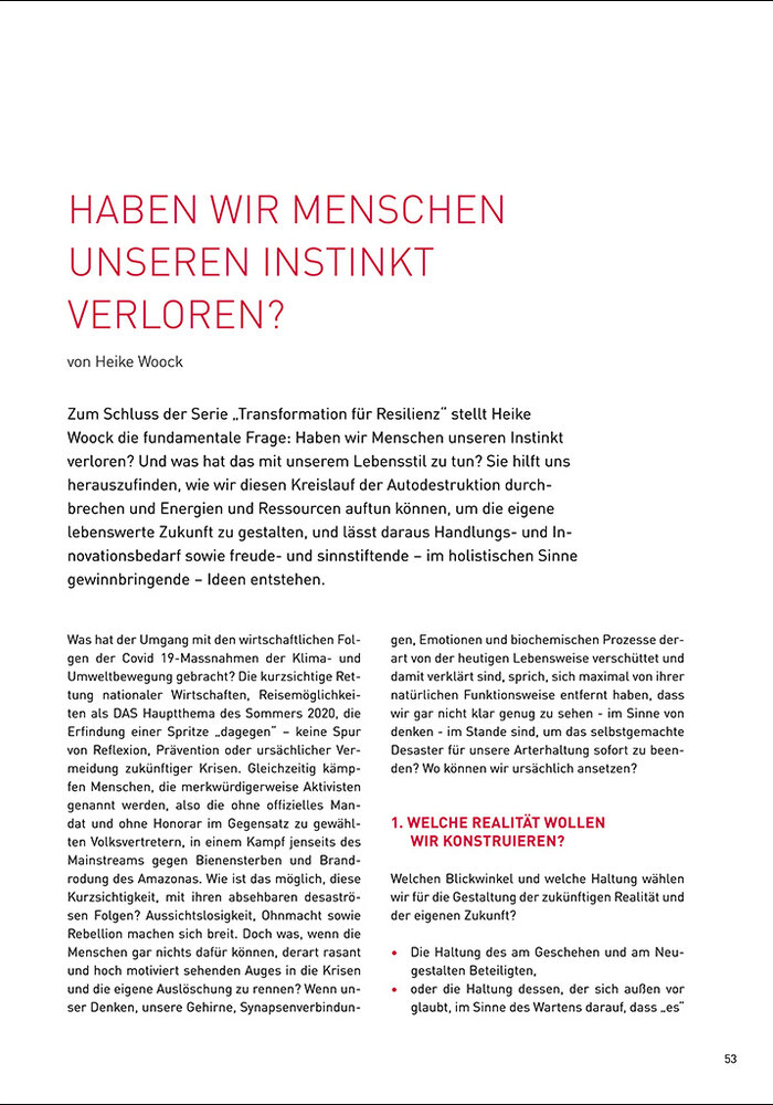 Haben wir Menschen unseren Instinkt verloren?