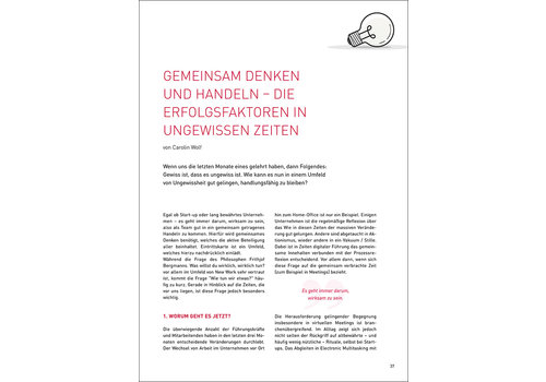 Gemeinsam denken und handeln – die Erfolgsfaktoren in ungewissen Zeiten