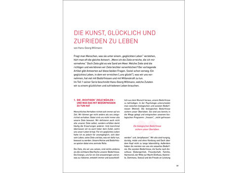 Die Kunst, glücklich und zufrieden zu Leben