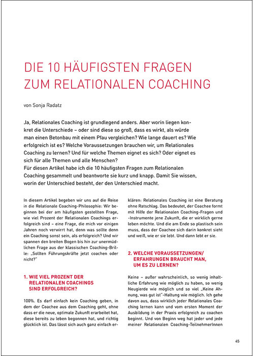 Die 10 häufigsten Fragen zum Relationalen Coaching