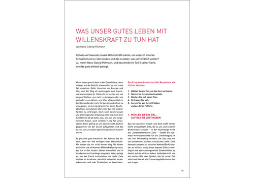 Was unser gutes Leben mit Willenskraft zu tun hat