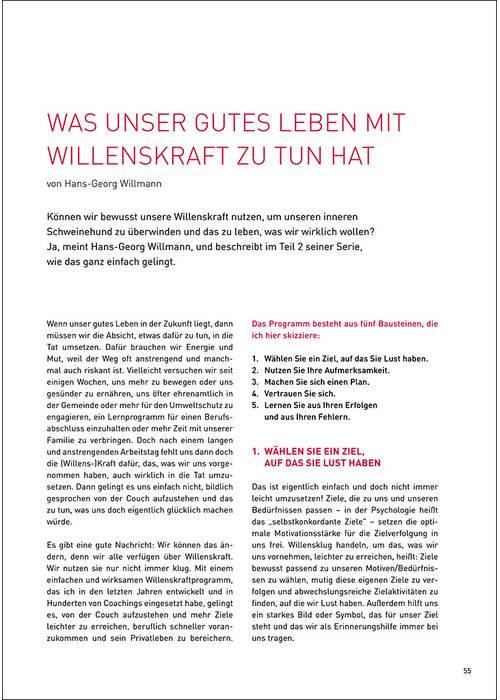 Was unser gutes Leben mit Willenskraft zu tun hat