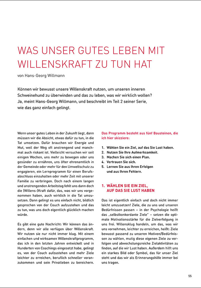 Was unser gutes Leben mit Willenskraft zu tun hat