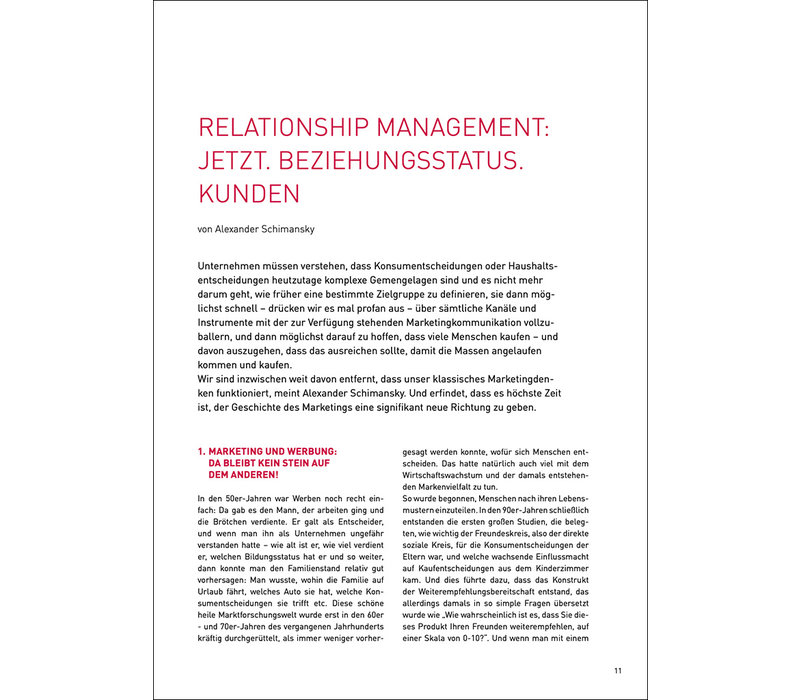 Relationship Management: JETZT. Beziehungsstatus. Kunden