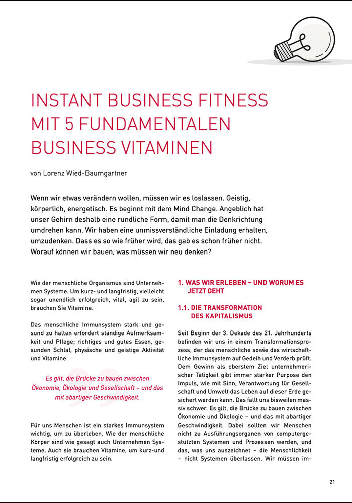 Instant Business Fitness mit 5 fundamentalen Business Vitaminen