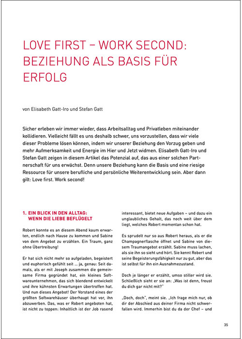 Love first – work second: Beziehung als Basis für Erfolg