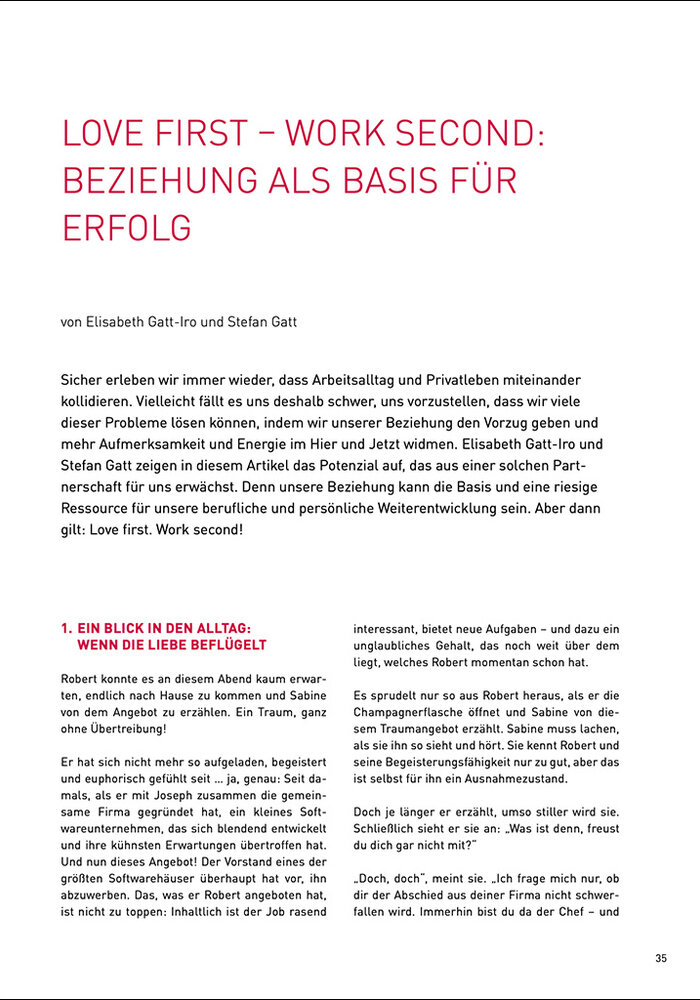 Love first – work second: Beziehung als Basis für Erfolg