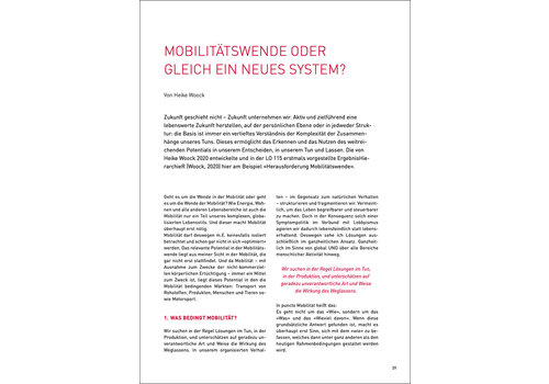 Mobilitätswende oder gleich ein neues System? Mobilitätswende oder gleich ein neues System?