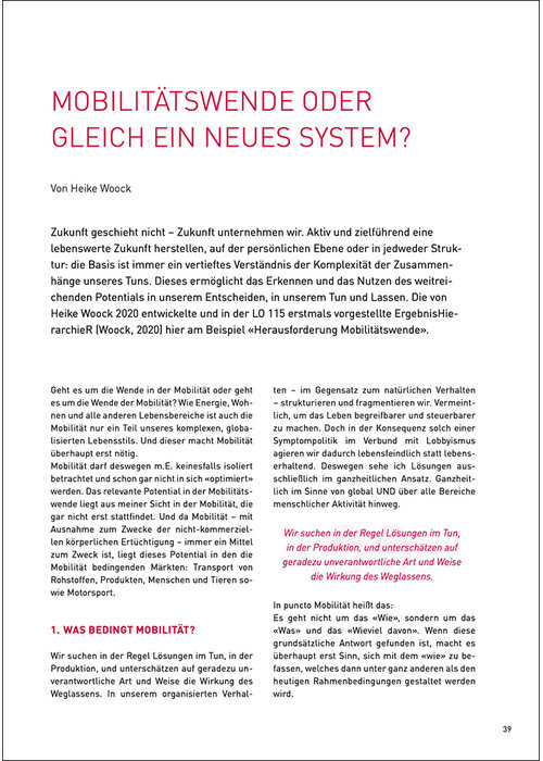 Mobilitätswende oder gleich ein neues System?