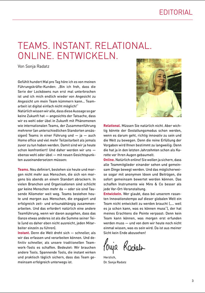 Teams. Instant. Relational. Online. Entwickeln.