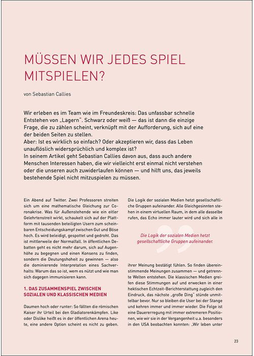 Müssen wir jedes Spiel mitspielen?