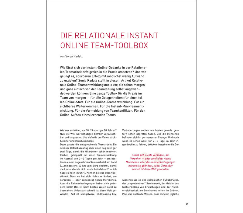 Die Relationale Instant Online Team-Toolbox