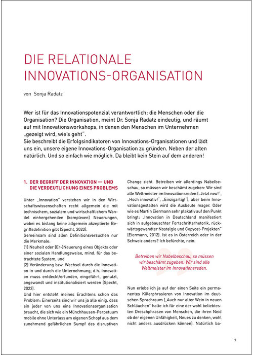 Die Relationale Innovations-Organisation