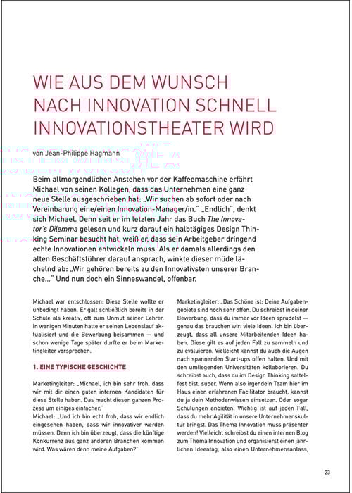 Wie aus dem Wunsch nach Innovation schnell Innovationstheater wird
