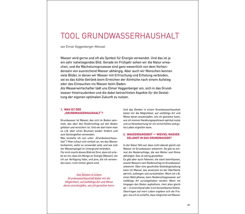 Tool Grundwasserhaushalt