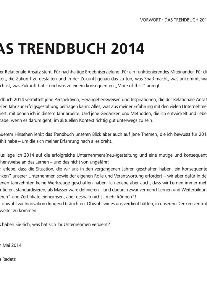 Das Trendbuch No. 1 – Aktuelle Perspektiven im Relationalen Management