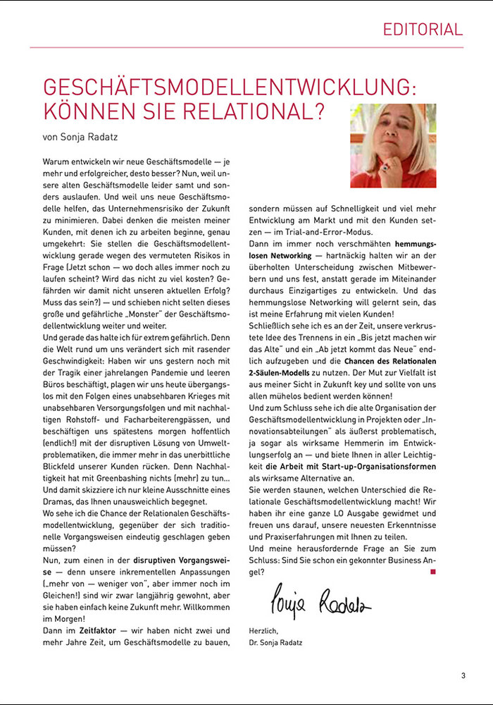 Geschäftsmodellentwicklung: Können Sie Relational?