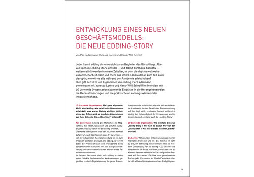 Entwicklung eines neuen Geschäftsmodells: Die neue edding-Story