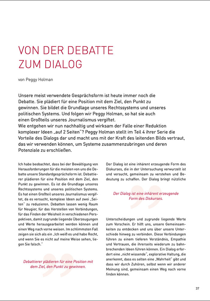 Von der Debatte zum Dialog