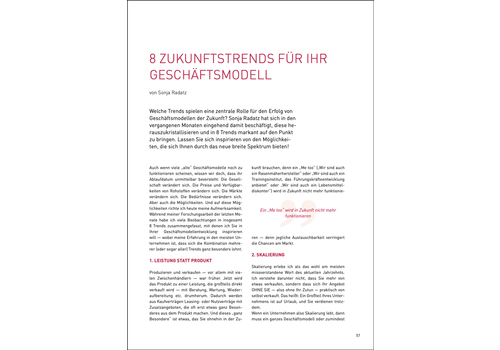8 Zukunftstrends für Ihr Geschäftsmodell