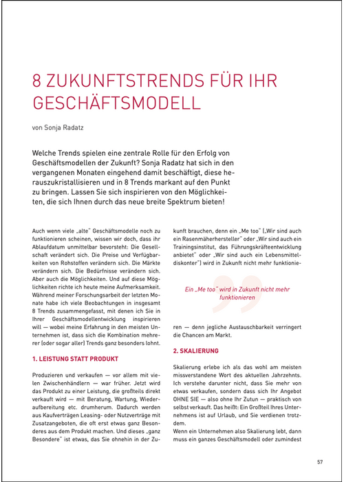 8 Zukunftstrends für Ihr Geschäftsmodell